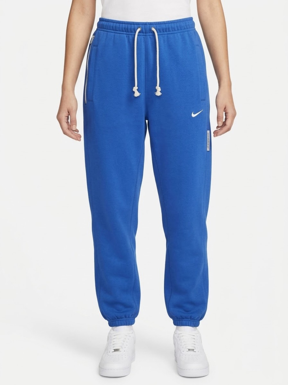 Nike Standard Issue Women’s Medium Dri-FIT Sweatpants Blue Joggers Zipper Pocket
